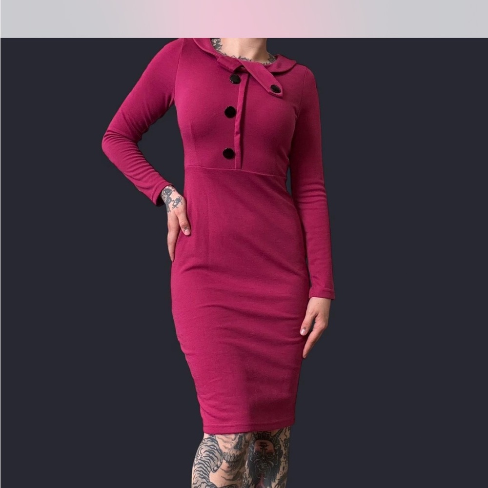 Mid Century Long Sleeve Dress